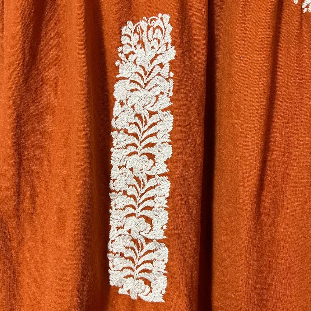 Elegant Sleeveless Orange Dress - Picture 5 of 8